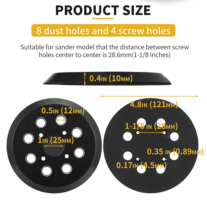 1/2/5Pcs 5" Hook&Loop Sander Pad For Ridgid R2600 R2601 R2501 R8606 300527002 gallery