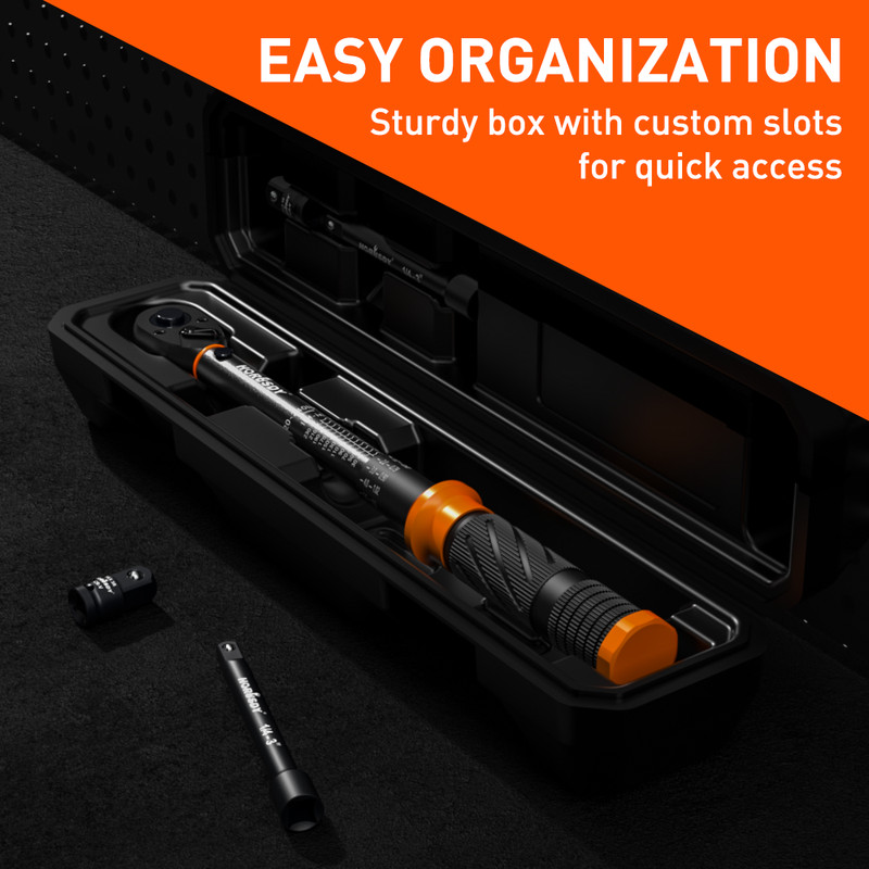 1/4" Torque Wrench Snap Socket Professional Drive Click Ratcheting Reversible gallery