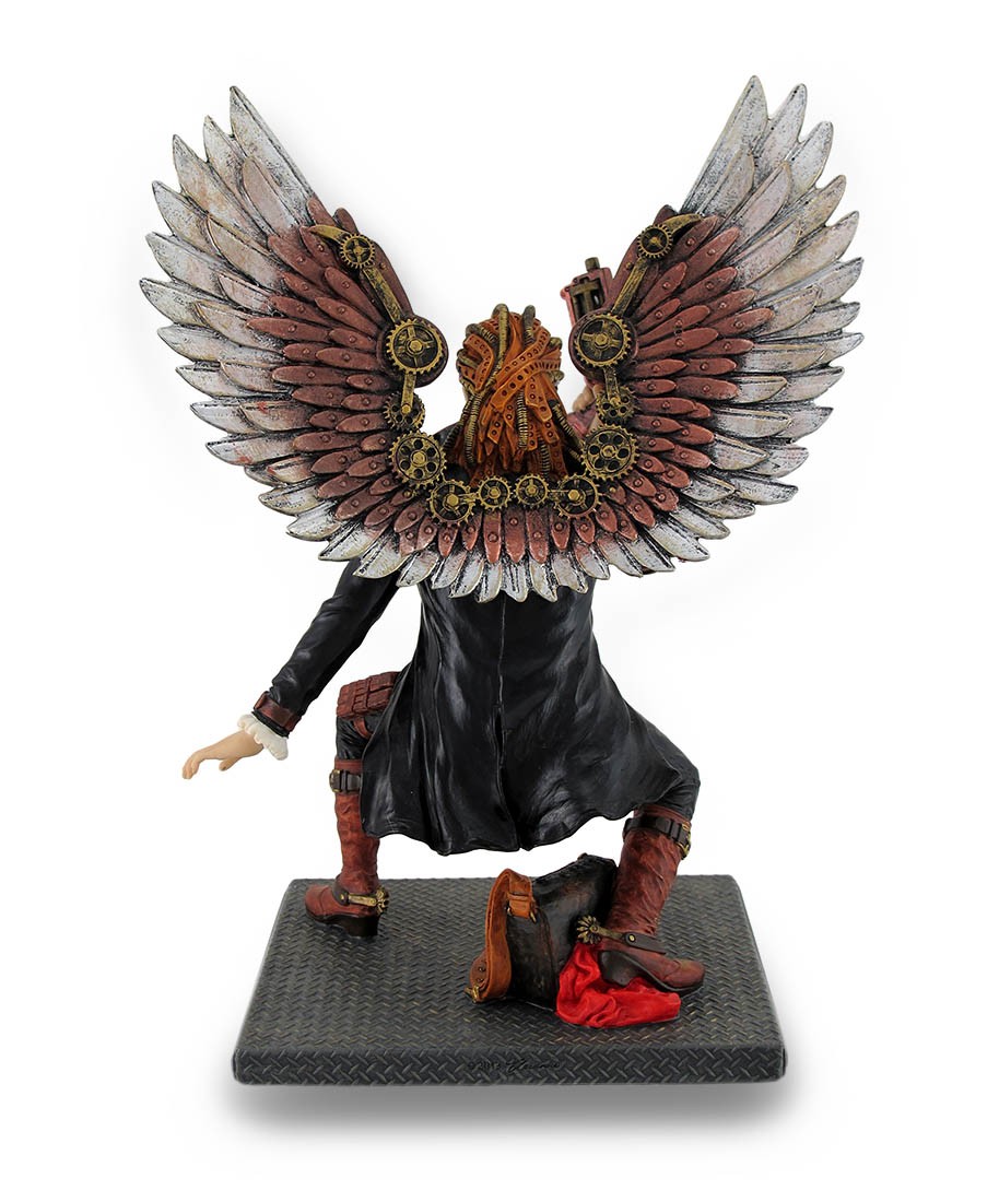 Hand Painted Steampunk Guardian Angel Statue Figure gallery