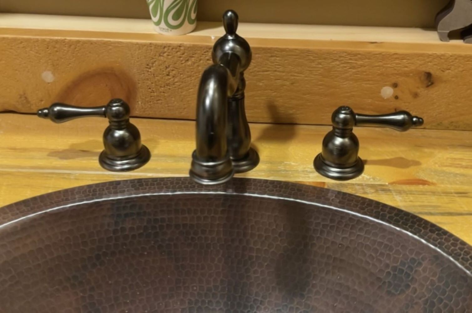 Savannah Brushed Bronze Two Handle Bathroom Vanity Faucet for Copper Sink gallery