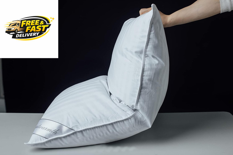 Goose down Feather Soft Pillows One Pillow 100% Cotton Supportive Bed Pillow gallery