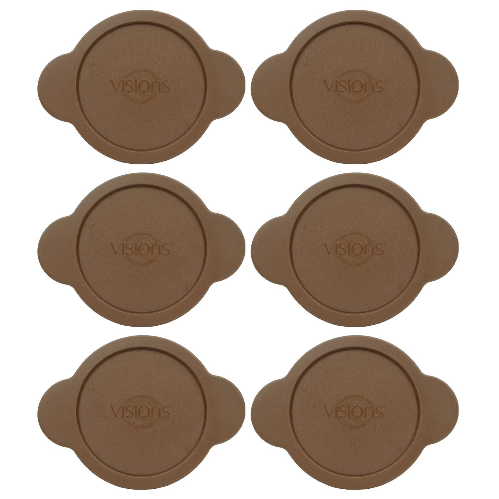 Visions CM8-PC 1 Quart Versa Pot Brown Replacement Lid Cover (6-Pack) gallery