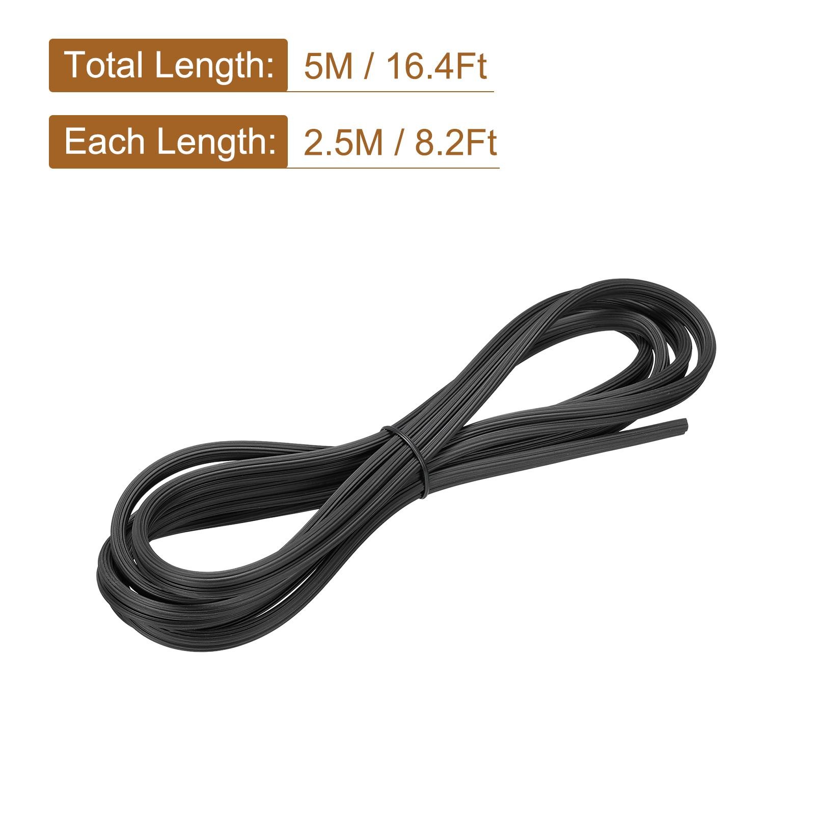 Screen Spline, 5M/16.4Ft Rubber Window Sealing Strip, 5mm OD Black gallery