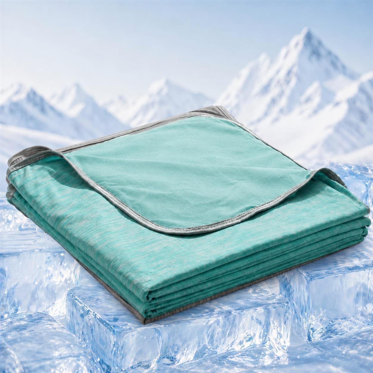 Lightweight Cooling Blanket Breathable Soft Cold Ice Throw For Hot Sleepers Bed gallery