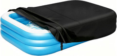Rectangle Inflatable Pool Cover, Fits 103″ L X 69″ W Blow up Pool Cover with Ela