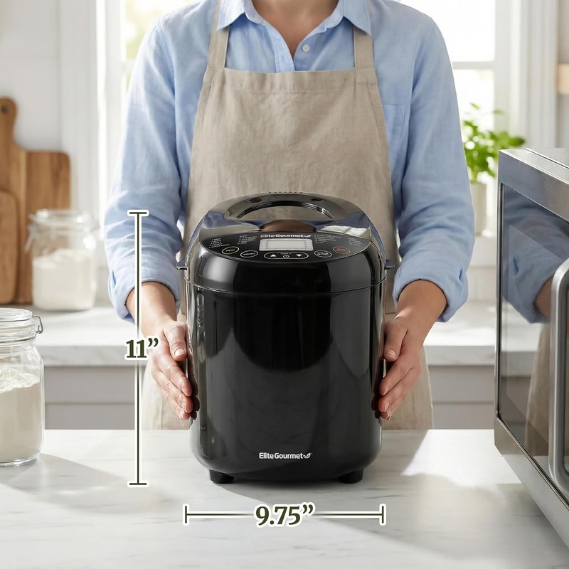 Programmable Bread Maker, 2 lb Loaf, 3 Sizes, 19 Presets incl. Gluten-Free, D... gallery