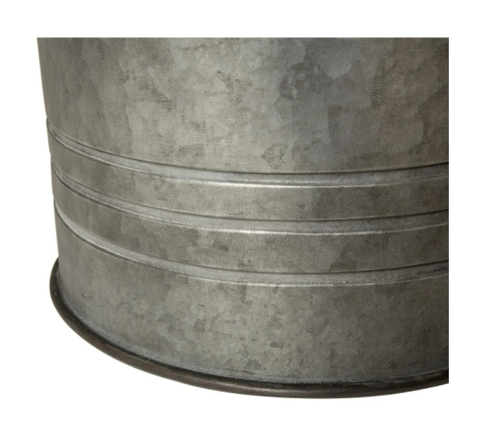 Table End Storage Side Farmhouse Rustic Accent Wood Metal Galvanized Night Stand gallery