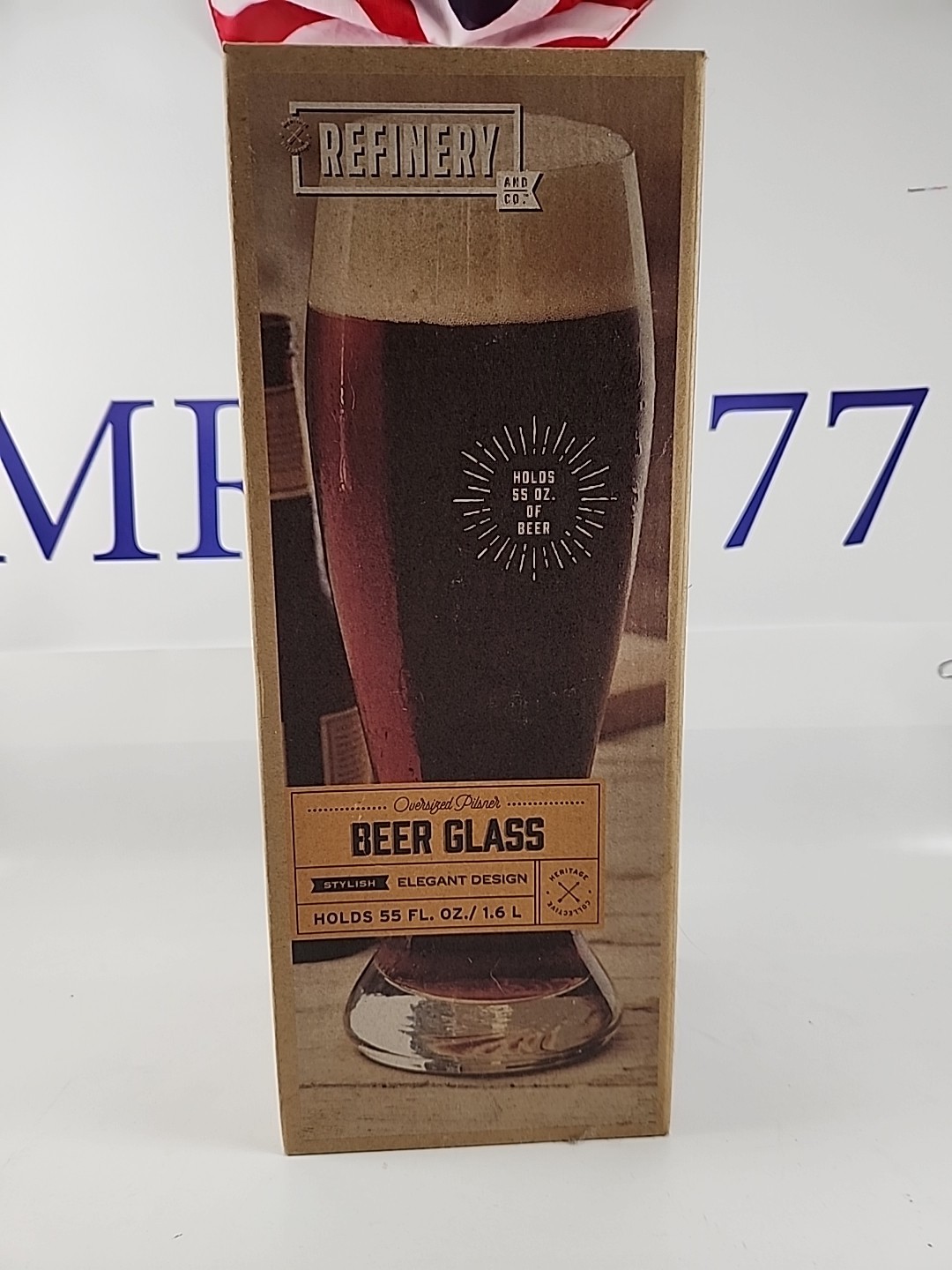 Refinery and Co. Over Sized Pilsner Beer Glass 55 oz. 1.6 liter New In Box gallery