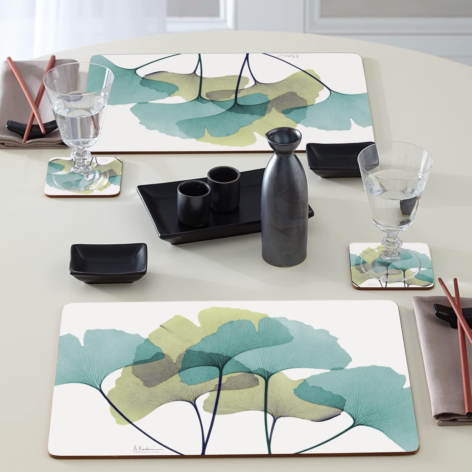 Decorative Hardboard Cork Back Tabletop Placemats 4 Pack Manufactured in The USA gallery