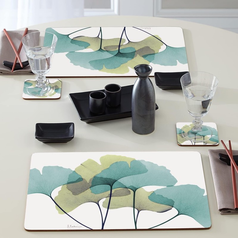 Decorative Hardboard Cork Back Tabletop Placemats 4 Pack Manufactured in The USA gallery