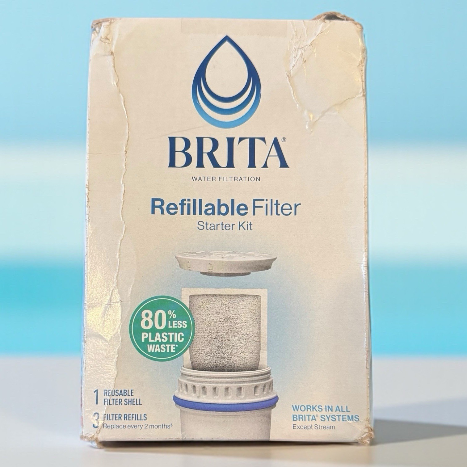 Brita Refillable Filter Starter Kit w/ Reusable Filter Shell & 3 Filter Refills gallery