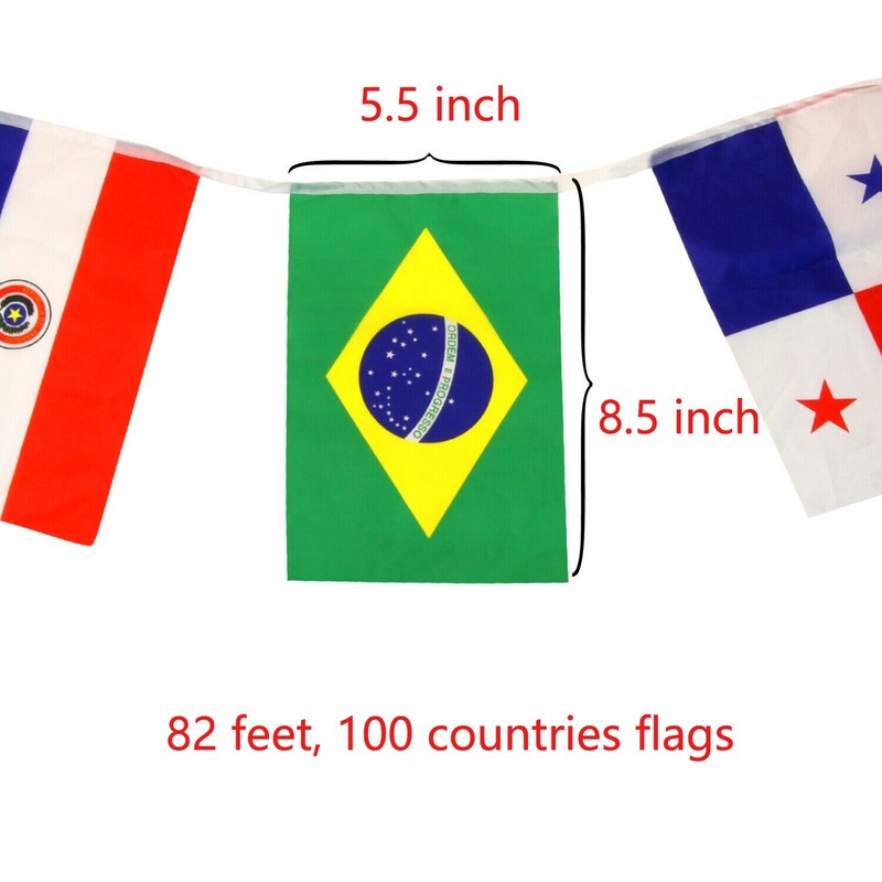 International World 100 Countries String Flag Assorted Hanging Flag Banners 82FT gallery