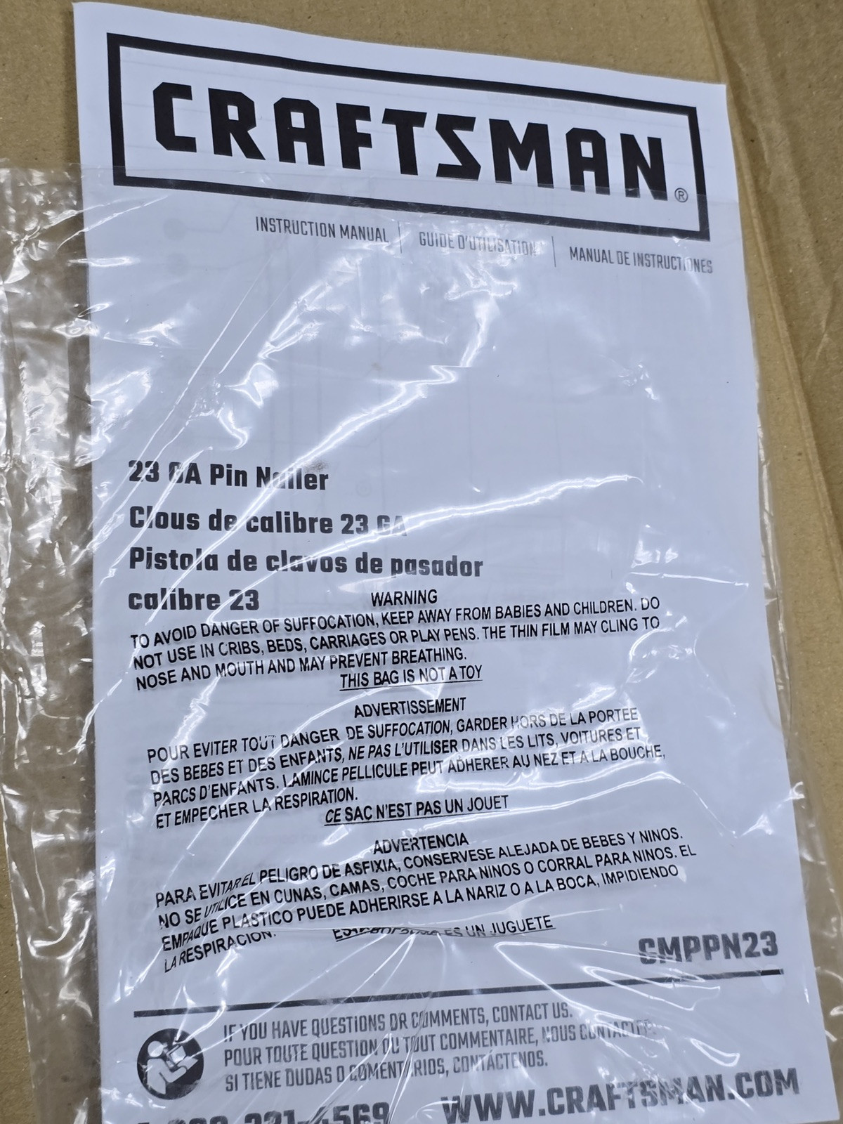 🛠️ Craftsman 23 Gauge 1 In Pneumatic Pin Nailer - CMPPN23 - NEW gallery
