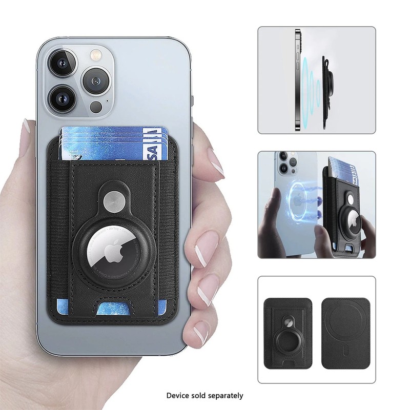 iPhone Leather Wallet Case with AirTag Holder - MagSafe | Indy Series gallery
