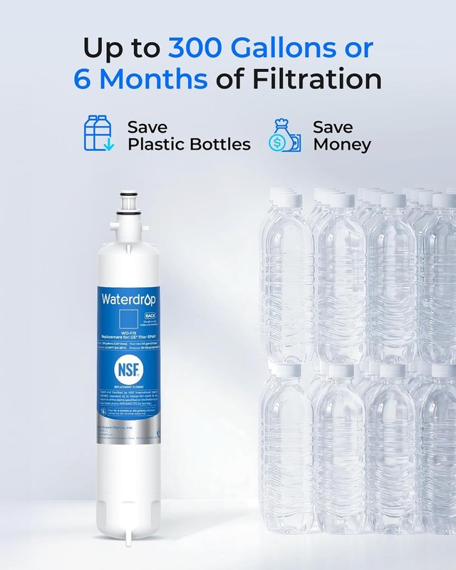 Waterdrop Refrigerator Water Filter Replacement for GE® RPWF(NOT RPWFE),6 Pack gallery