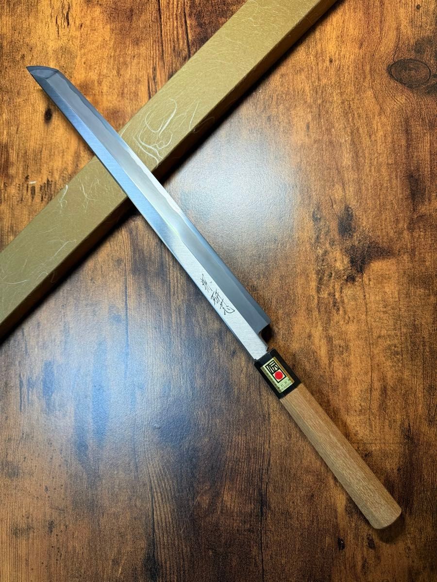 Sakai Uchi Hamono Japanese Sakimaru Takohiki Knife 335mm White Steel #2 New gallery