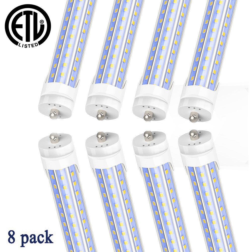 8 Pack 120W T8 8FT LED Shop Light Bulbs FA8 Single Pin 8Foot LED Tube Light Bulb gallery
