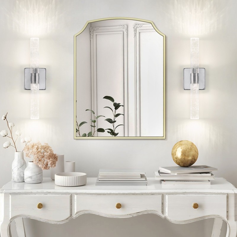 2 Pack 17 Inch Bubble Crystal Wall Light Modern Chrome LED Indoor Sconce Fixture gallery