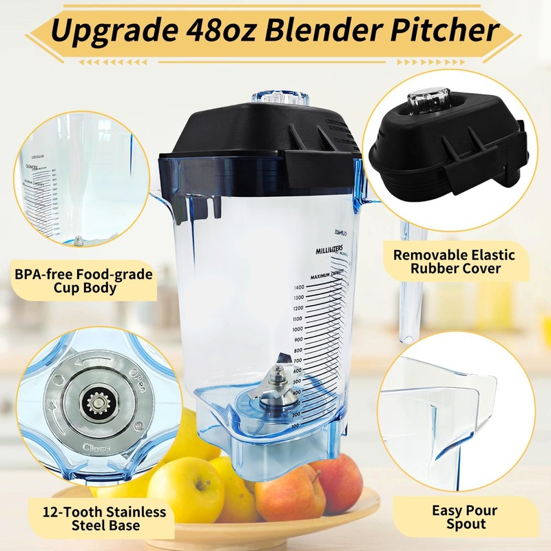 Blender Pitcher 48oz, Replacement for Vitamix Advance Quiet One VM0145 VM0100A 1 gallery