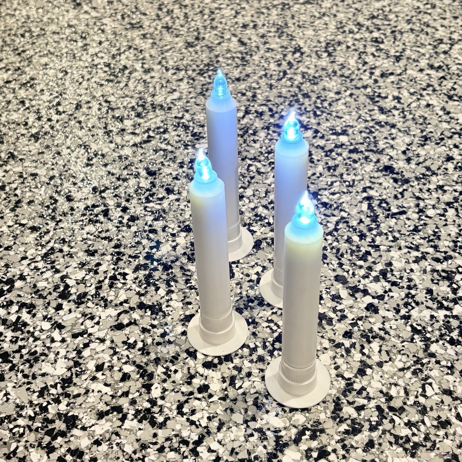 4 Emergency LED White Light Candle Flameless 5" Stick Candles 50hrs battery life gallery