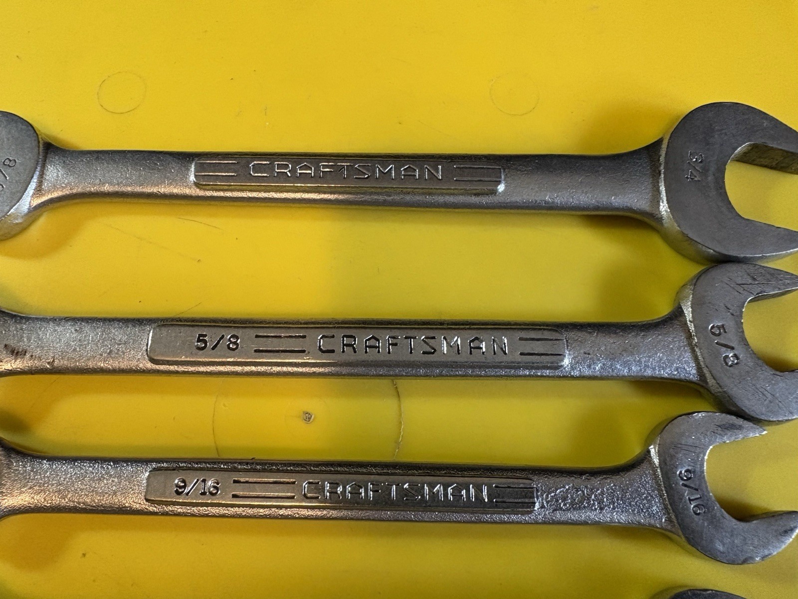 5-Craftsman SAE 12 Point Combination Wrenchs=V=USA 3/4-5/8-9/16-1/2-7/16” L-55 gallery