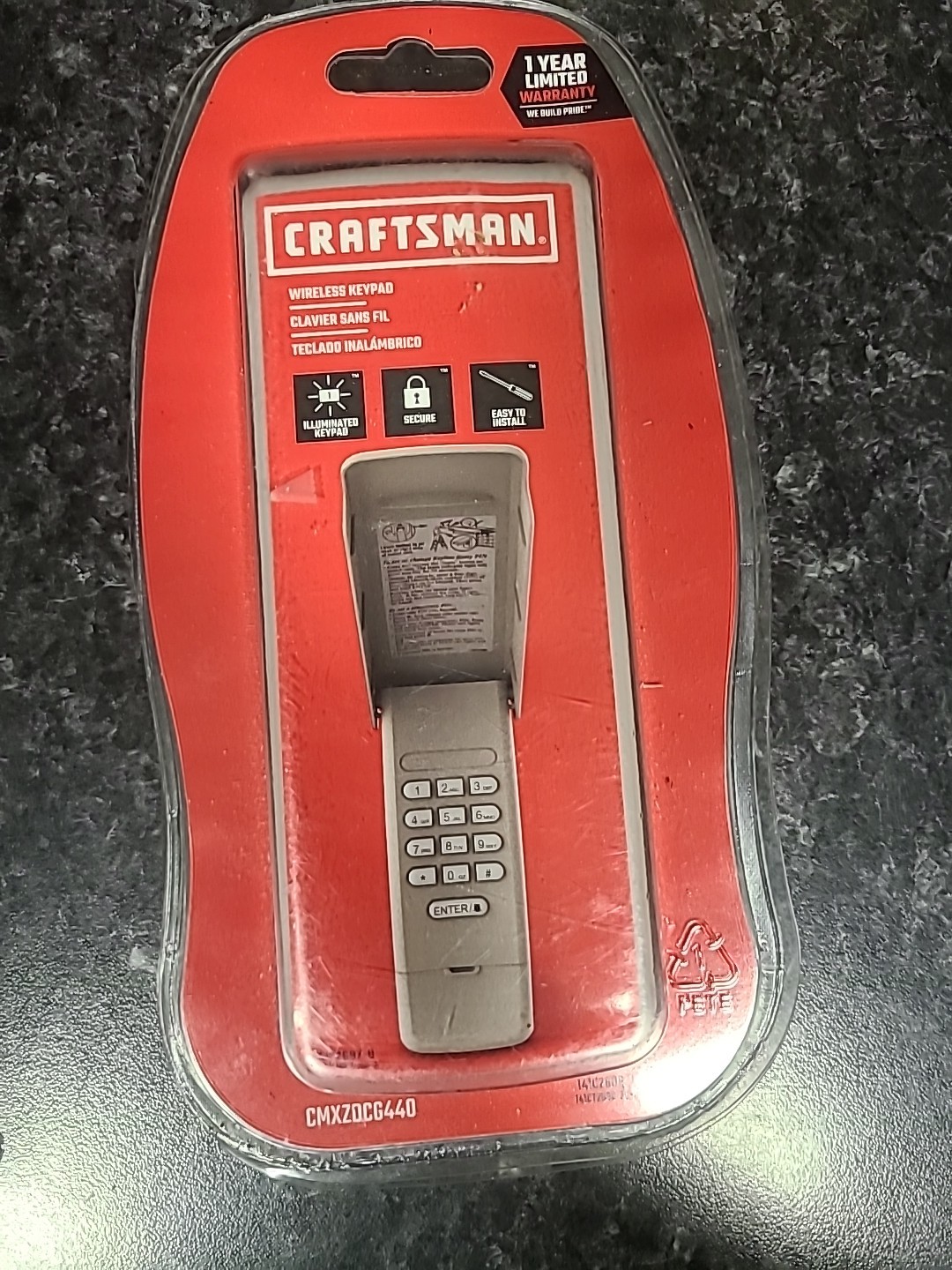 Craftsman CMXZDCG440 Wireless Garage Door Opener Keypad Open Box gallery