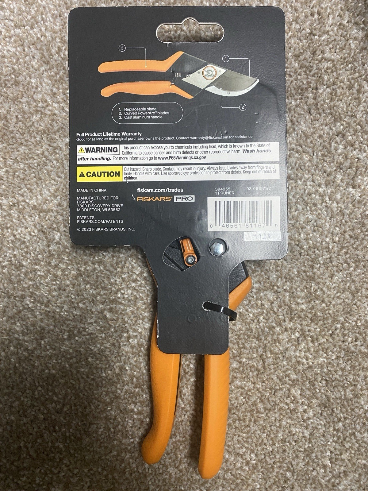 Fiskars PRO UltraSharp Steel bypass hand pruner standard handle 1" cut 394955 gallery