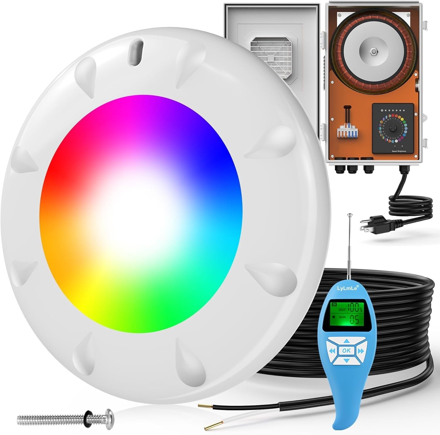 Pool Light for Inground Pools, 35W 12V RGBW LED Multicolor Inground Pool Light 1 gallery