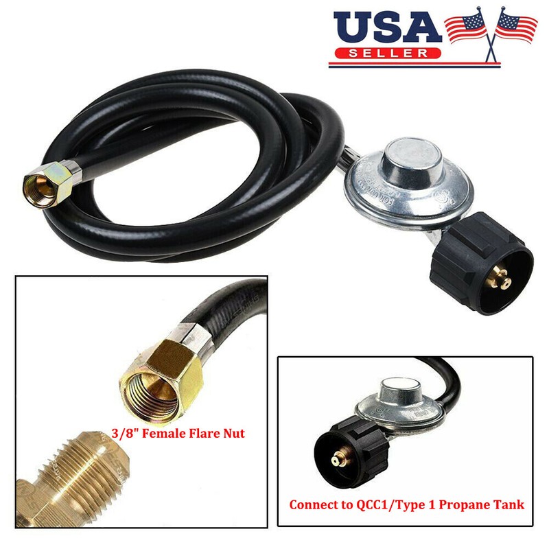 5FT Low Pressure QCC1 Propane Regulator Hose for LP Gas Grill Heater Fire Pit gallery
