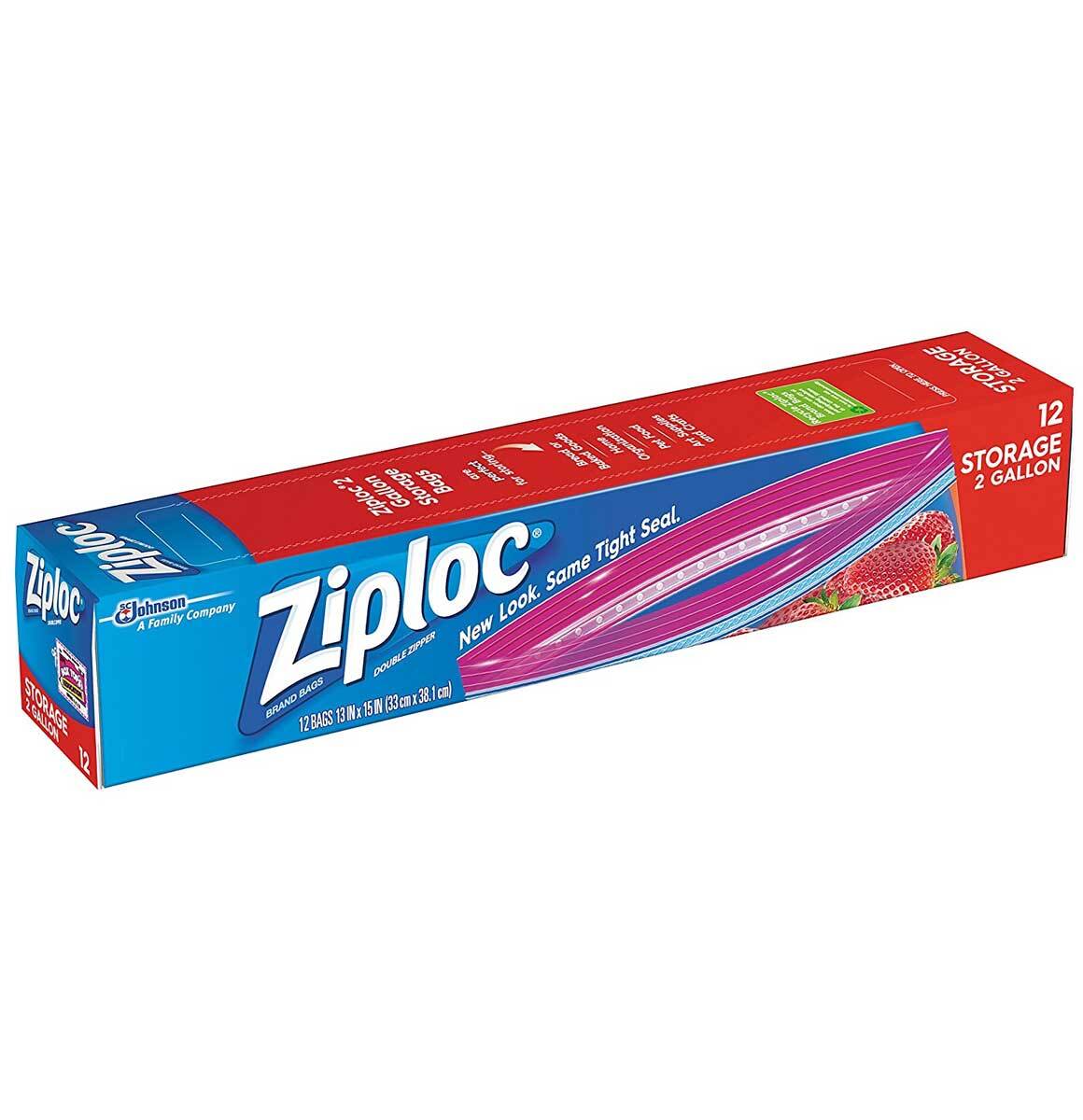 Ziploc Storage Bag 2 Gallon Double Zipper - 12 Ct - EACH gallery