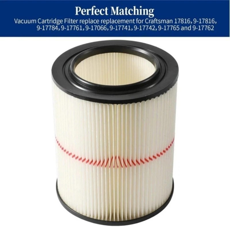 2 Pack 17816 Filter Replacement For Craftsman Shop Vac Wet Dry Vacuum Washable A gallery