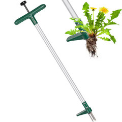 39 In. Weed Puller Stand up Weeder Hand Tool Garden Weeding Tool with 3 Claws St