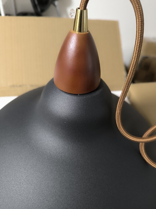 Pendant Light Modern Lantern Lighting, Wood Pattern Chandelier PL6058-BLACK gallery