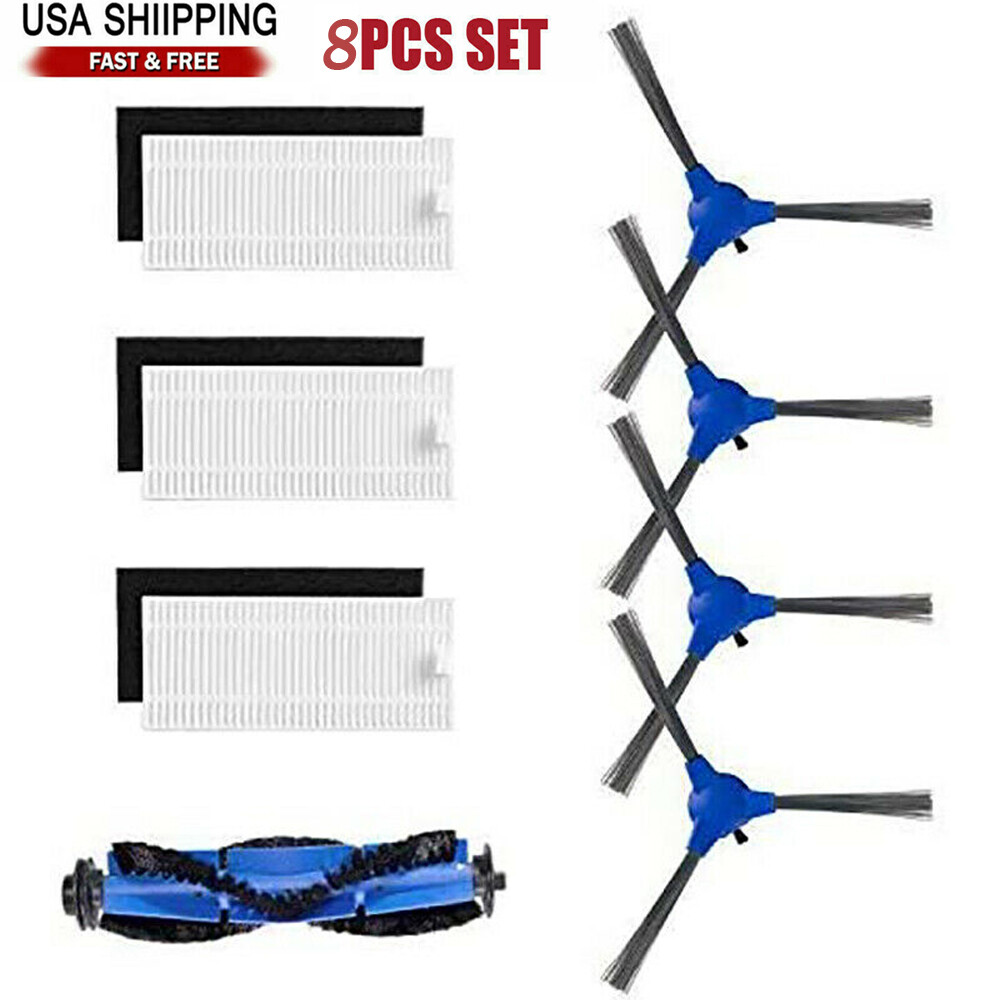 8Pcs Replacement Side Brushes Filter Parts for Eufy RoboVac 11S 30C 25C 15C 35C