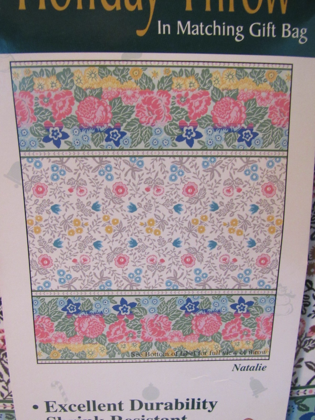 Mohawk Home Floral "Natalie" Double Woven 50 x 60-inch Throw Blanket *New gallery