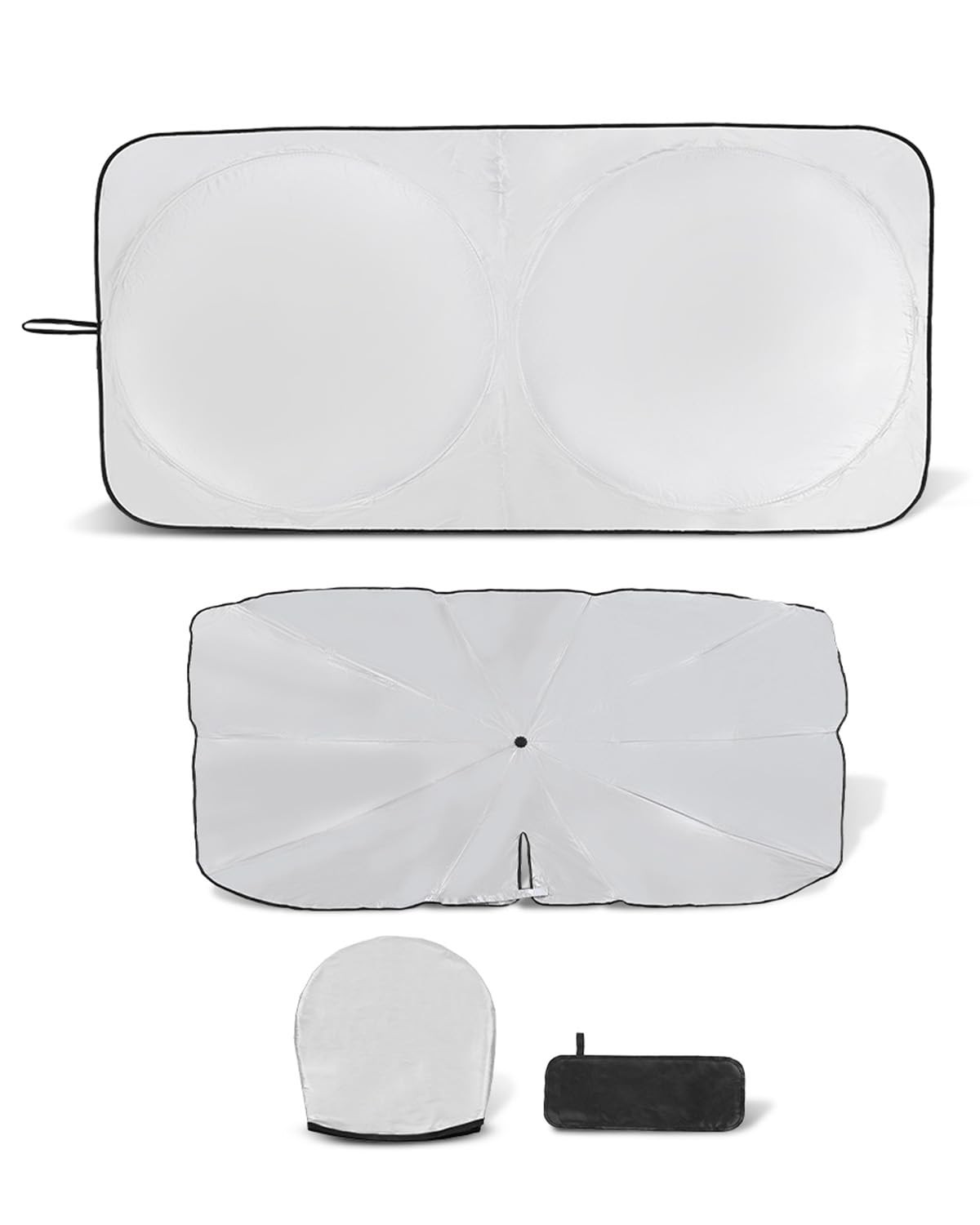 Retractable Windshield Sun Shade 99% UV Blocking Foldable Car Sunshade Medium gallery