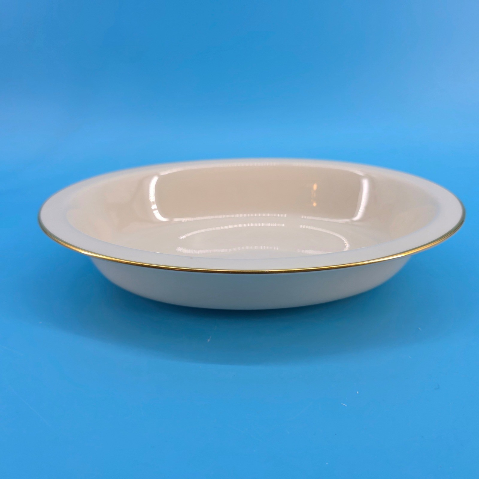 Lenox Special Ivory Gold Rim Oval Vegetable Serving Bowl Made in USA 9.75 Inch gallery