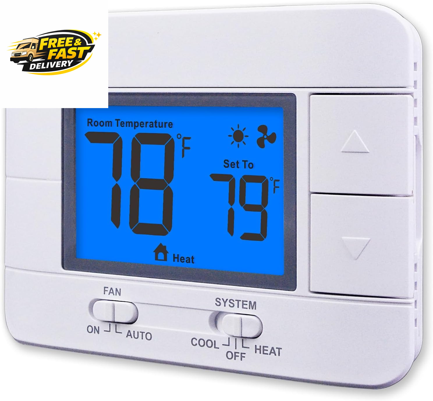 Non Programmable Thermostat for Home 1 Heat/ 1 Cool Single-Stage System, with gallery