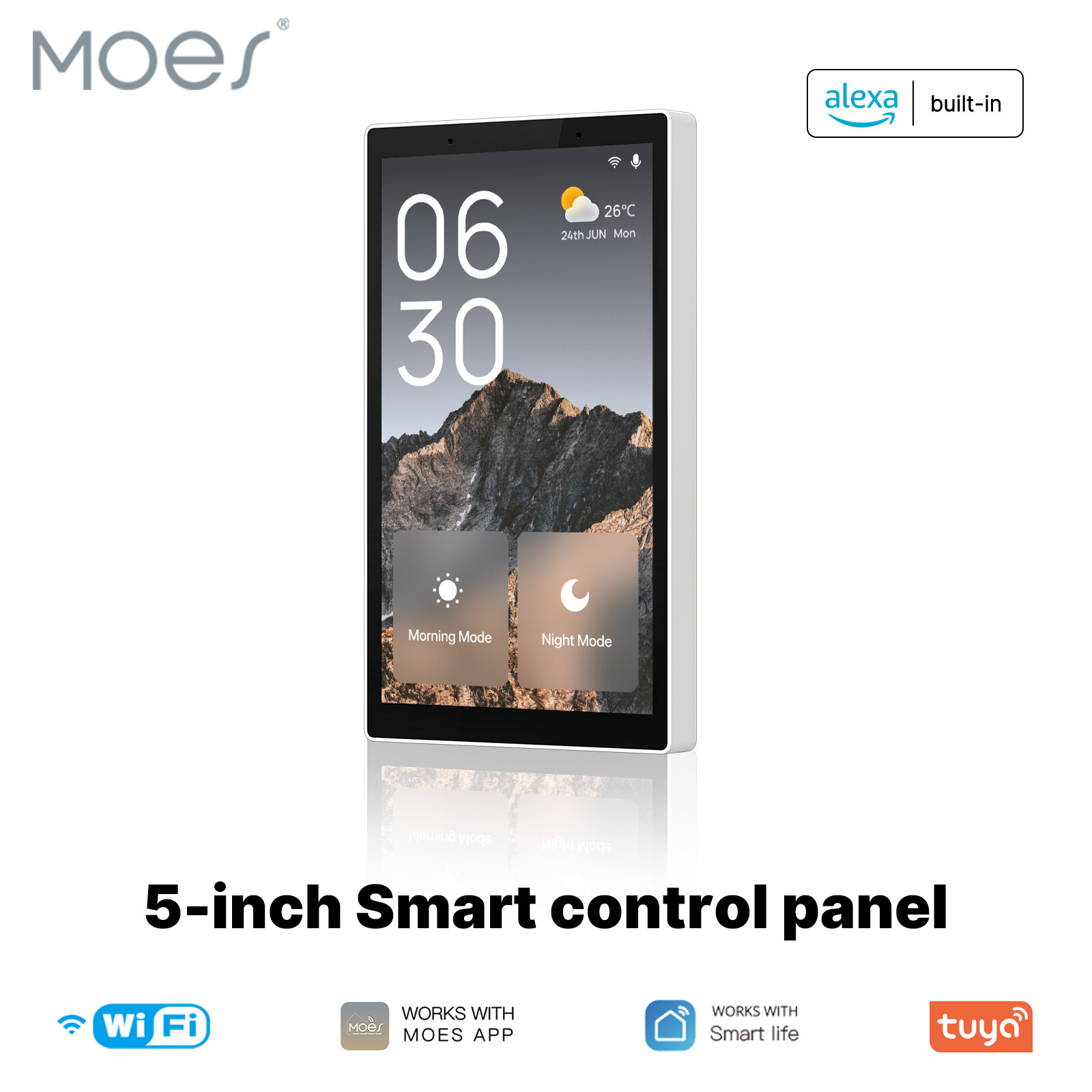 MOES WiFi&Zigbee Smart Switch Touchscreen Panel Alexa Built-in Voice&APP Control gallery