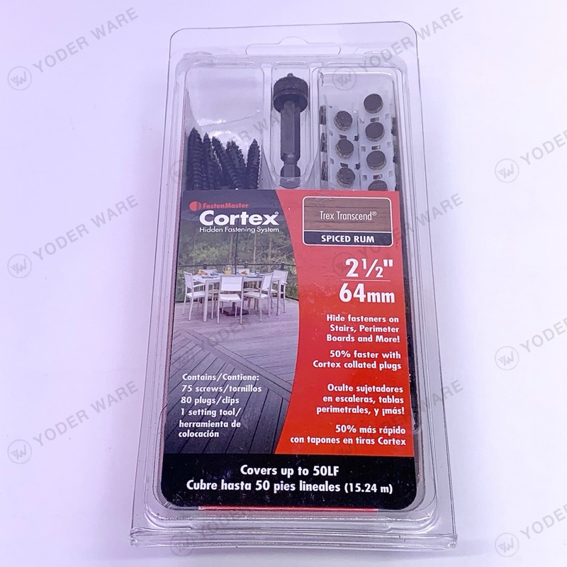 FastenMaster Cortex Trex Transcend 2-1/2" Hidden Fasteners Spiced Rum 75 Screws gallery