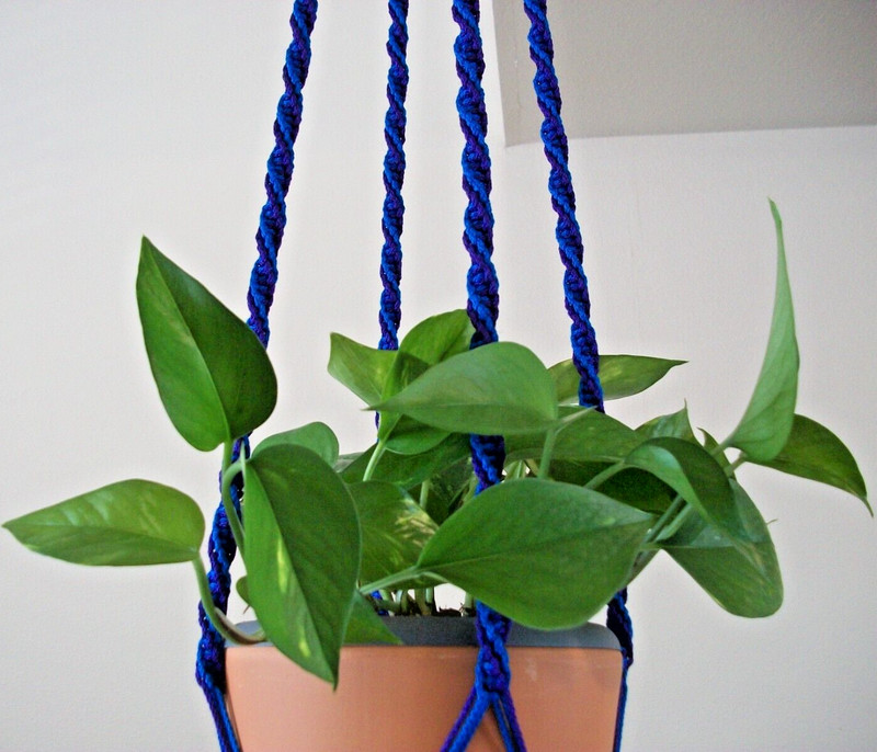 Handmade Macrame Plant Hanger - Double Spiral Plant Hanger - Plant Hanger Holder gallery