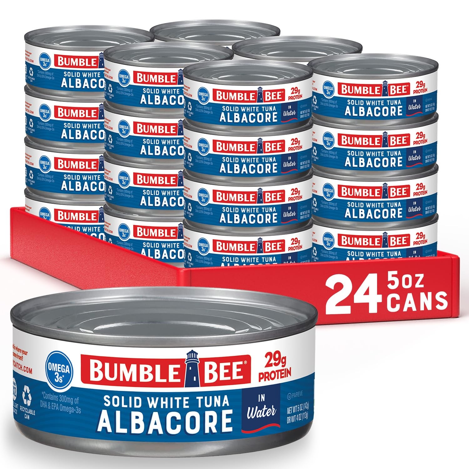 Bumble Bee Solid White Albacore, Tuna in Water 5 Oz Can Pack of 24 Wild Caught gallery