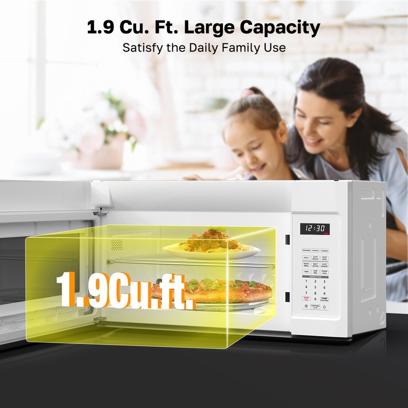 1.9 Cu. Ft. Over-the-Range Microwave Oven Range Hood Combo 400CFM Sensor Cooking gallery