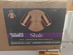 Canarm Shale 2-Light Flush Mount Ceiling or Wall Spotlight, Gold Finish