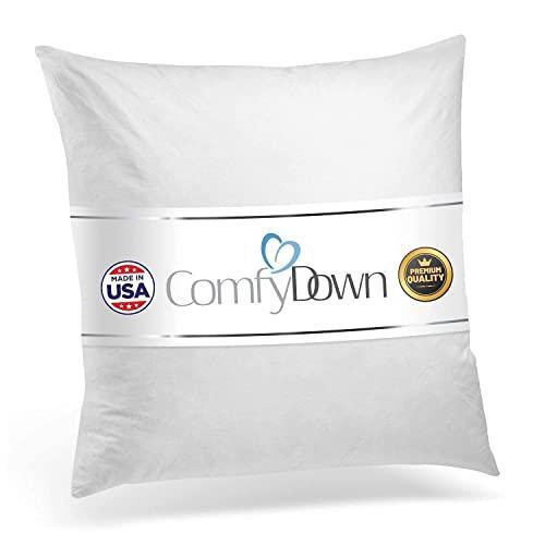 18X18 Decorative Throw Pillow Insert, Down and Feathers Fill, 100% Cotton Cover gallery