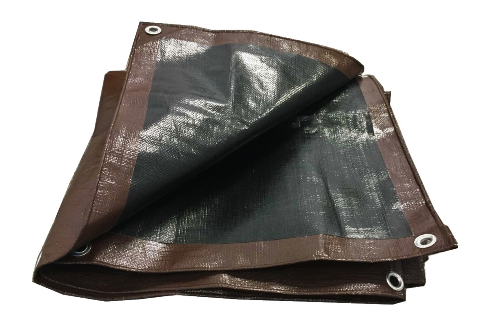 12' x 12' Multipurpose Waterproof Brown Poly Tarp Tarpaulin Cover With Grommets gallery