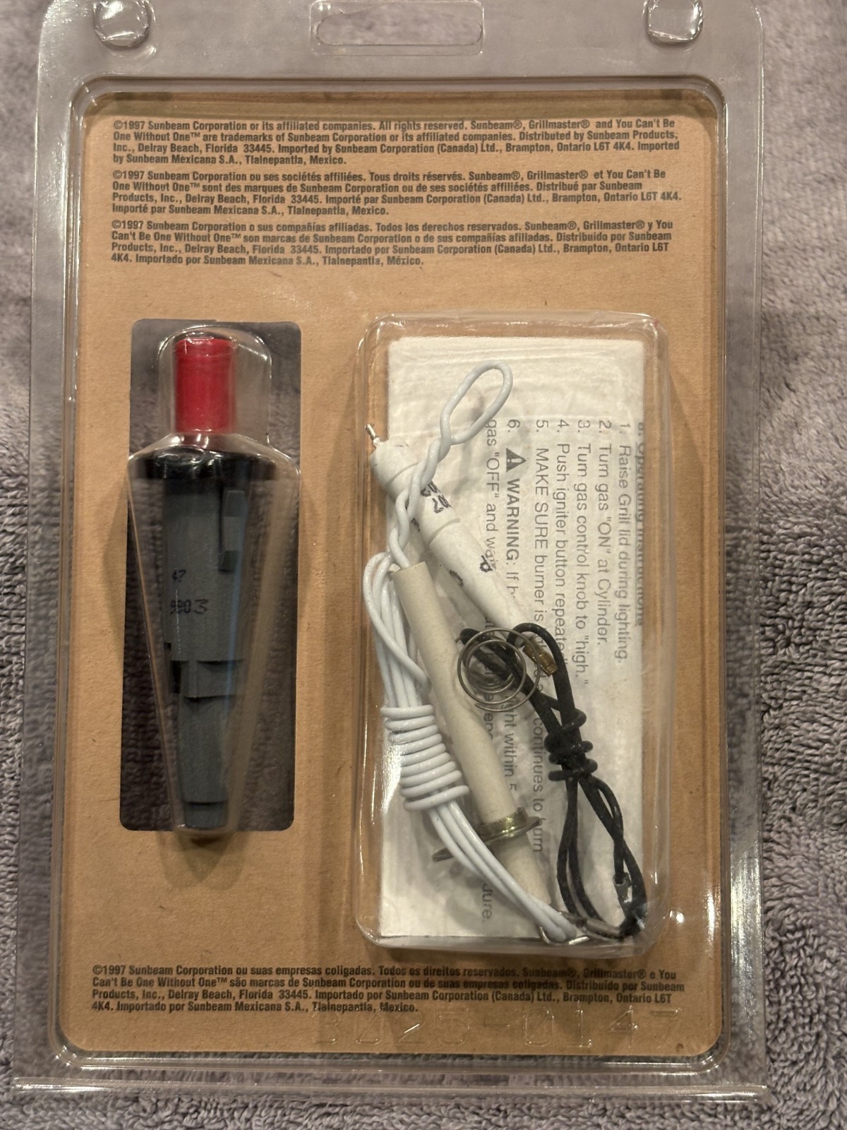 SUNBEAM GRILL MASTER UNIVERSAL IGNITER KIT FOR MOST GAS GRILLS/SIDEBURNERS NIP gallery