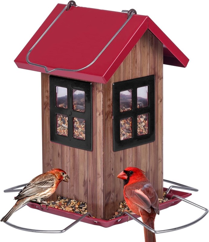 Squirrel Proof Bird Feeder for Outdoor Hanging,Metal Bird Seed Feeder gallery