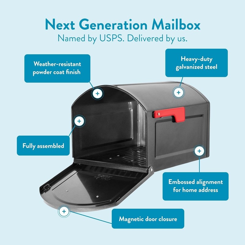 Architectural Mailboxes 950020P-10 Centennial Post Mount Mailbox, Extra Large gallery