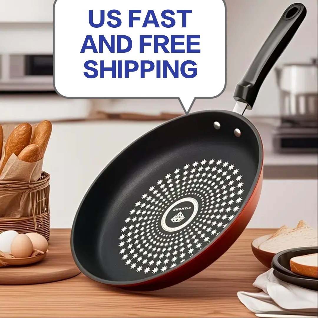 Professional Non-Stick Frying Pan Ceramic Coating Skillet Cookware Diamond Desig gallery